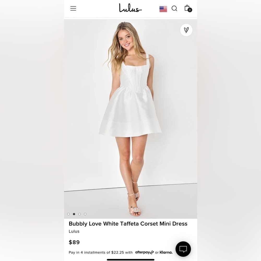 Lulus Bubbly Love White Taffeta Corset Mini Dress